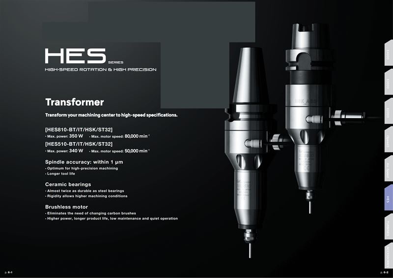 中西 NAKANISHI hes系列 高速气动主轴