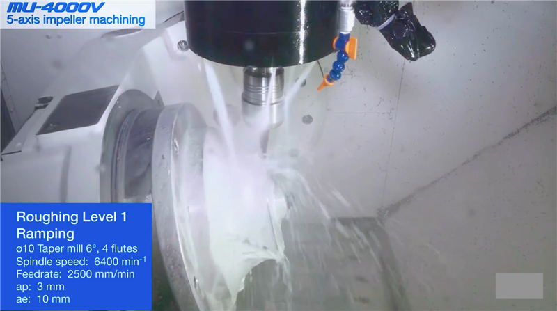 OKUMA五轴MU-4000V摇篮式立式加工中心基础运行